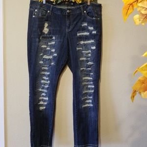 Torrid Premium Boyfriend Distressed Plus Jeans